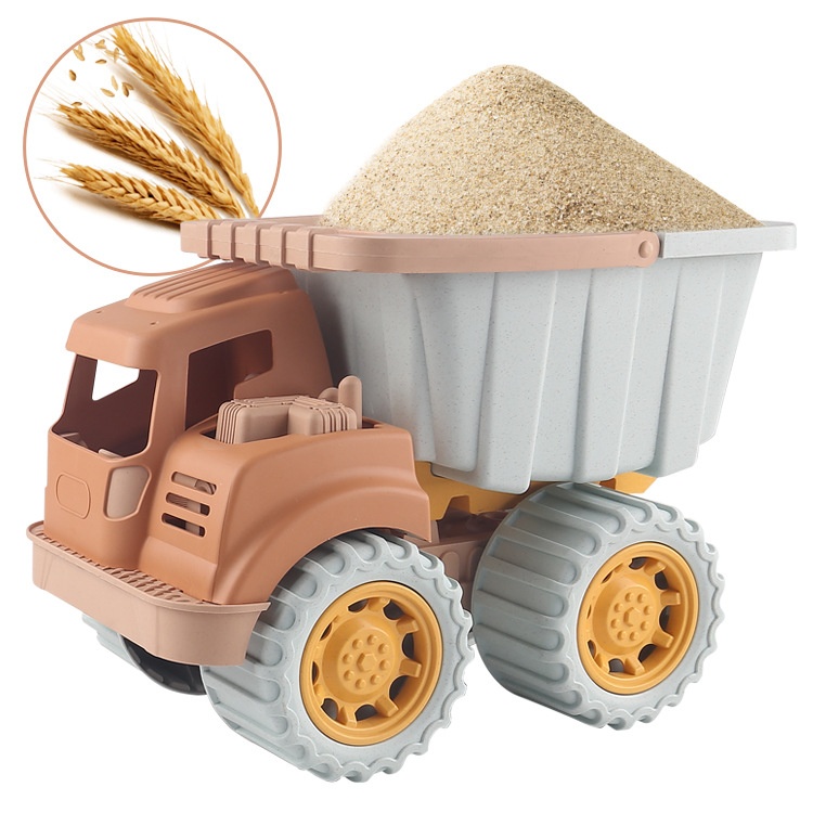 Children's Dump Truck Wheat Straw Beach Toys Sliding Simulation Engineering Vehicle Dump Truck Loaded With Sand And Soil Excavator