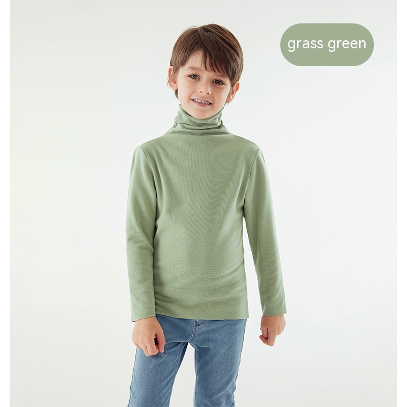Children's De Rong Hyaluronic Acid Thermal Skin Care Clothing Seamless Turtle Collar Bottoming Shirt Children's Clothing Heating Top