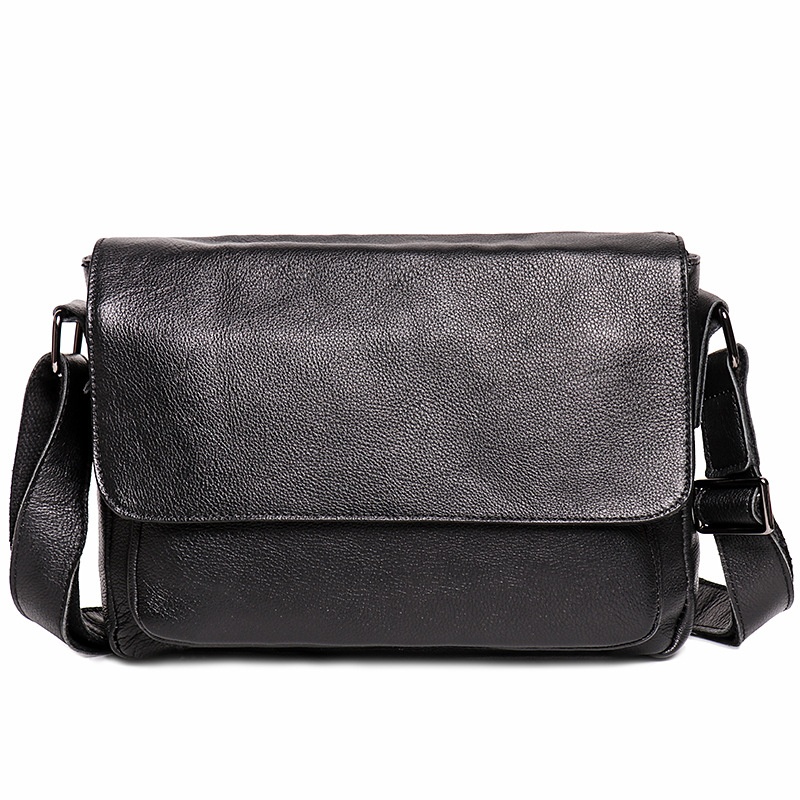 Fashion Versatile Men's Genuine Leather Shoulder Bag Women's Casual Messenger Bag Cowhide Ipad Bag