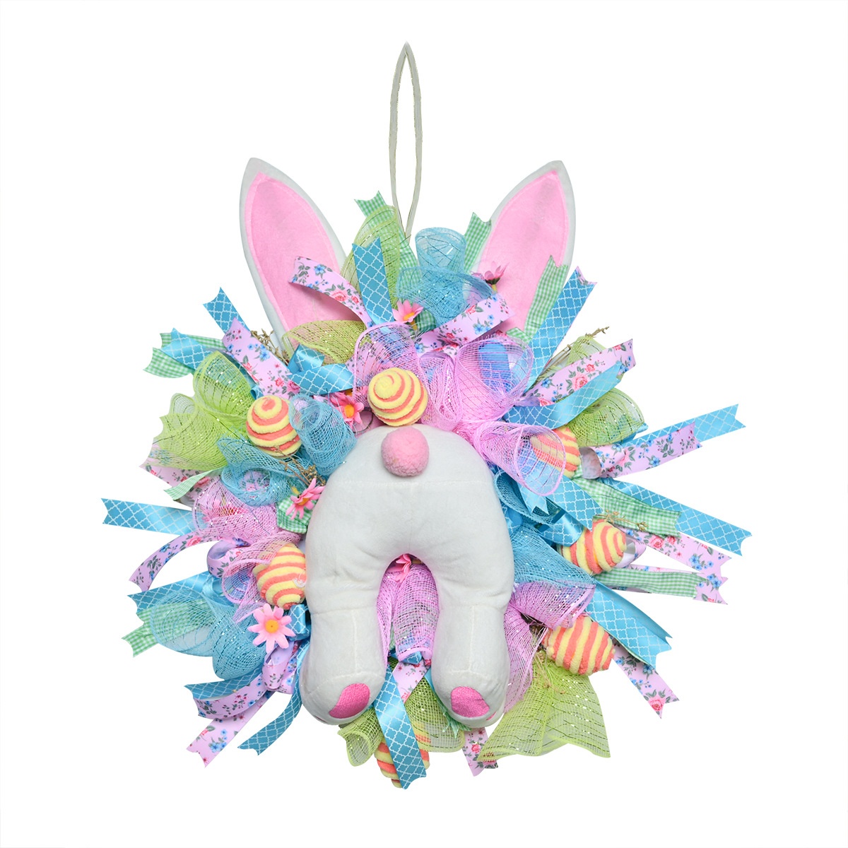Easter Bunny Garland Home Simulation Plant Vine Wreath Party Decoration Door Hanging Props Christmas Decoration