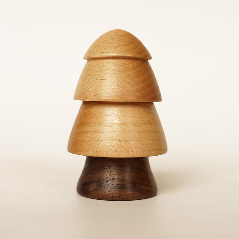 Nordic Style Solid Wood Small Tree Toothpick Holder Creative Personality Toothpick Box Wooden Household Toothpick Jar