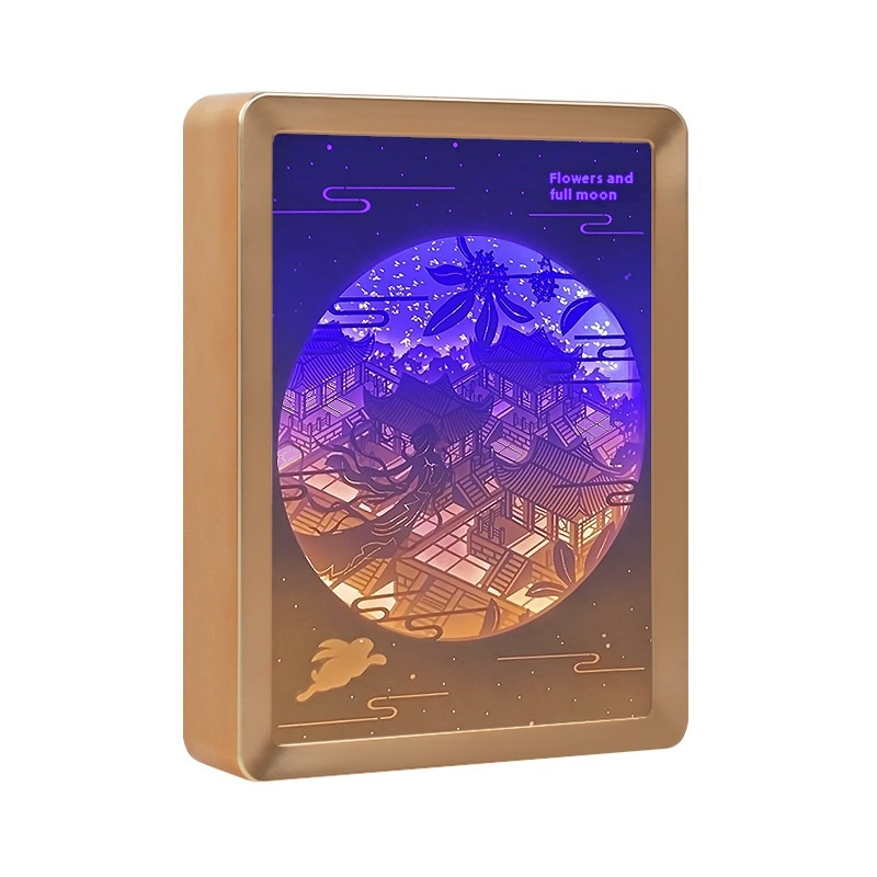 3 DLight And Shadow Paper Sculpture Lamp Creative Gift Gift Carving Small Night Light Custom Desk Lamp