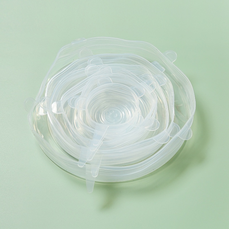 Food Grade Silicone Fresh-keeping Cover Kitchen Household Round Six-piece Set Fresh-keeping Film Creative Stretchable Fresh-keeping Cover